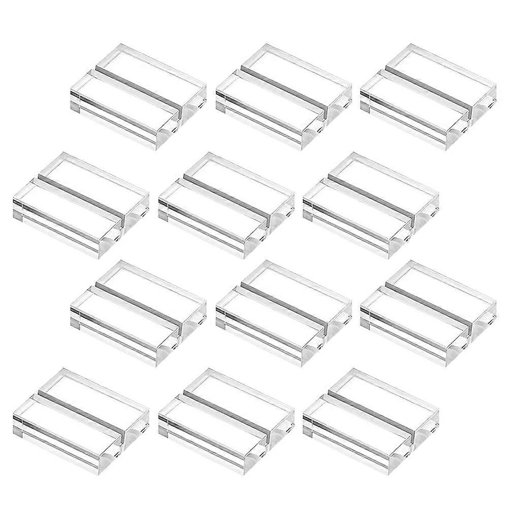 12pcs Clear Acrylic Card Display Stands, Versatile Table Number Holders for Weddings, Parties & Events, Acrylic Place Card Holders for Photos, Menus