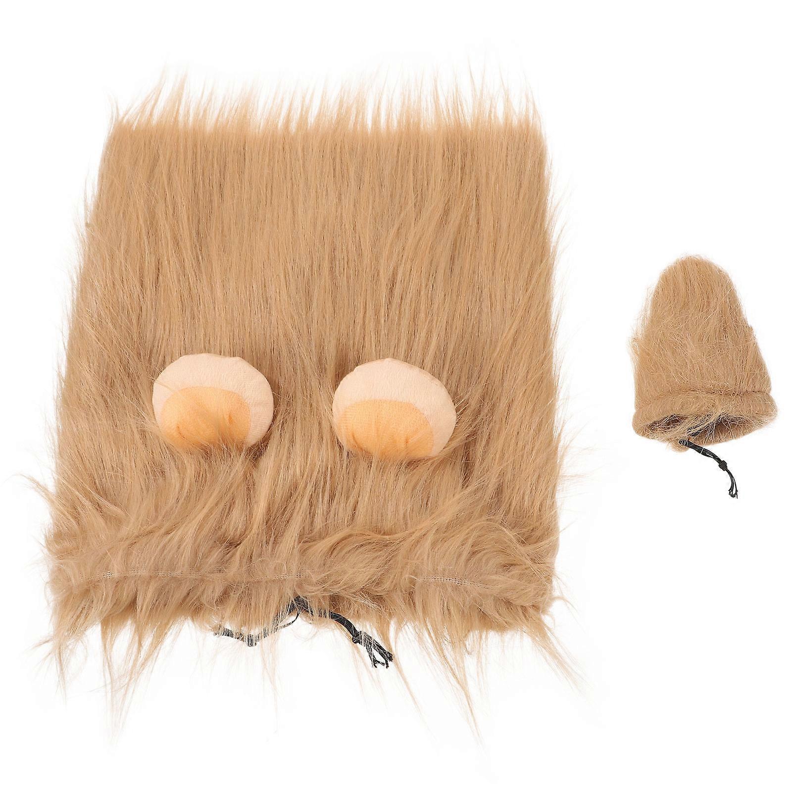 Halloween Costumes For Pets Lion Head Shape Chocolate Color Costume Photo Shoots 1 Set