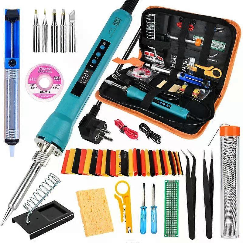 Adjustable Temperature Soldering Iron Kit 110V 220V 90W Welding Tool Kit