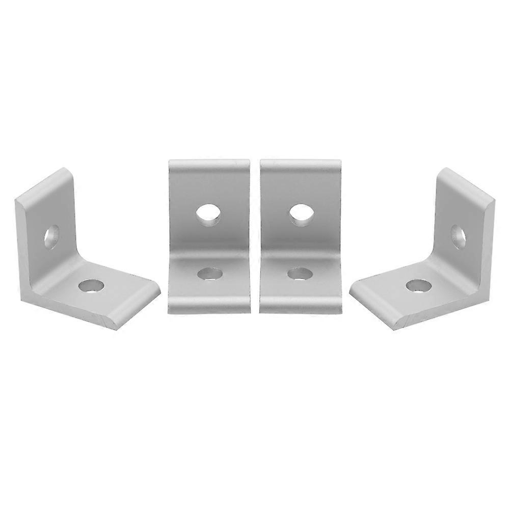 4pcs Connector Corner Angle Bracket Connection Joint Aluminum Profile (White 2020A)