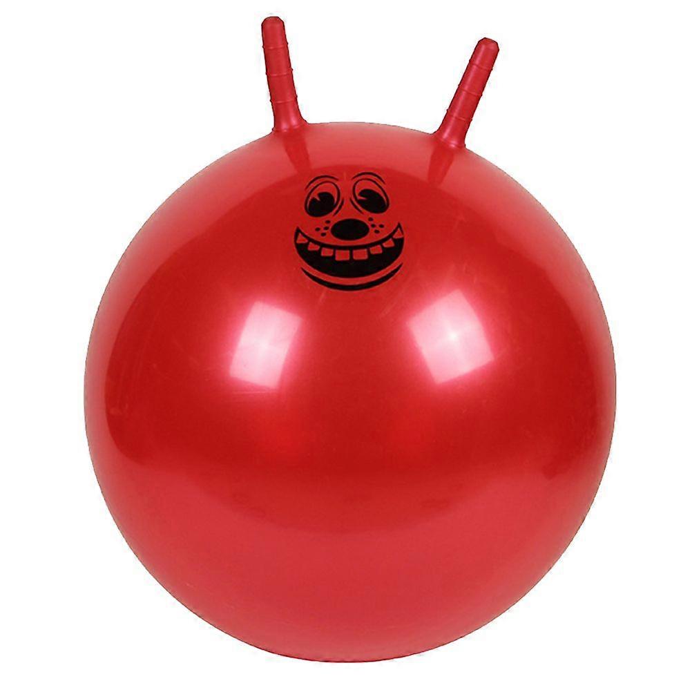 1pc Thickened Bouncing Ball Inflatable Exercise Ball Jumping Ball Bouncy Ball Handle Ball for Kindergarten Children (Random Color)