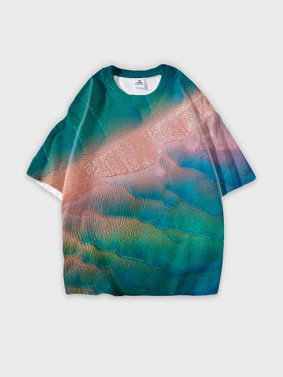 T-shirt round neck Pattern loose short sleeve JW3166