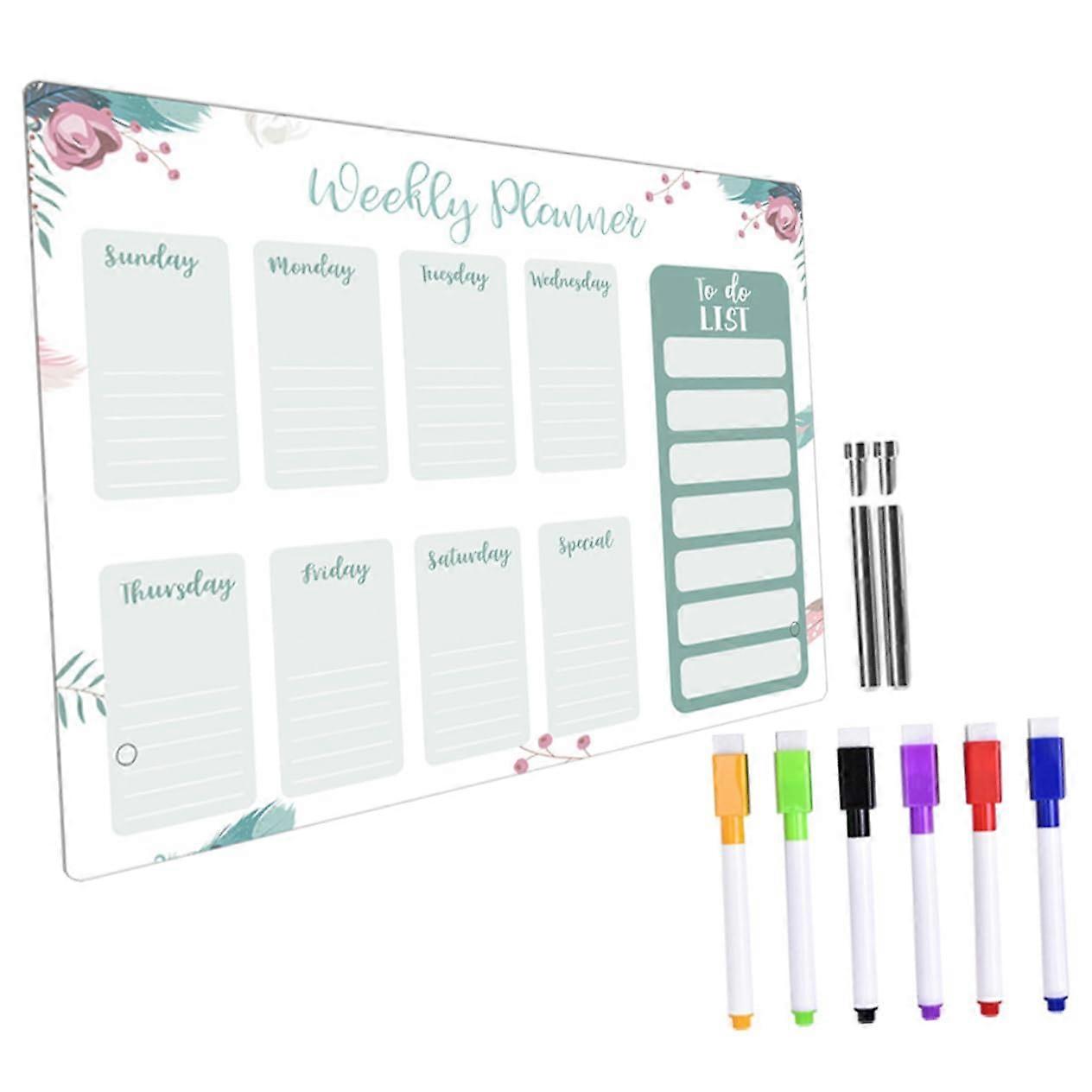 1Satz Transparent Dry Erase Board for Desk Acrylic Memo Board with Smooth Surface Reusable Planning Board for Office, School, and Home