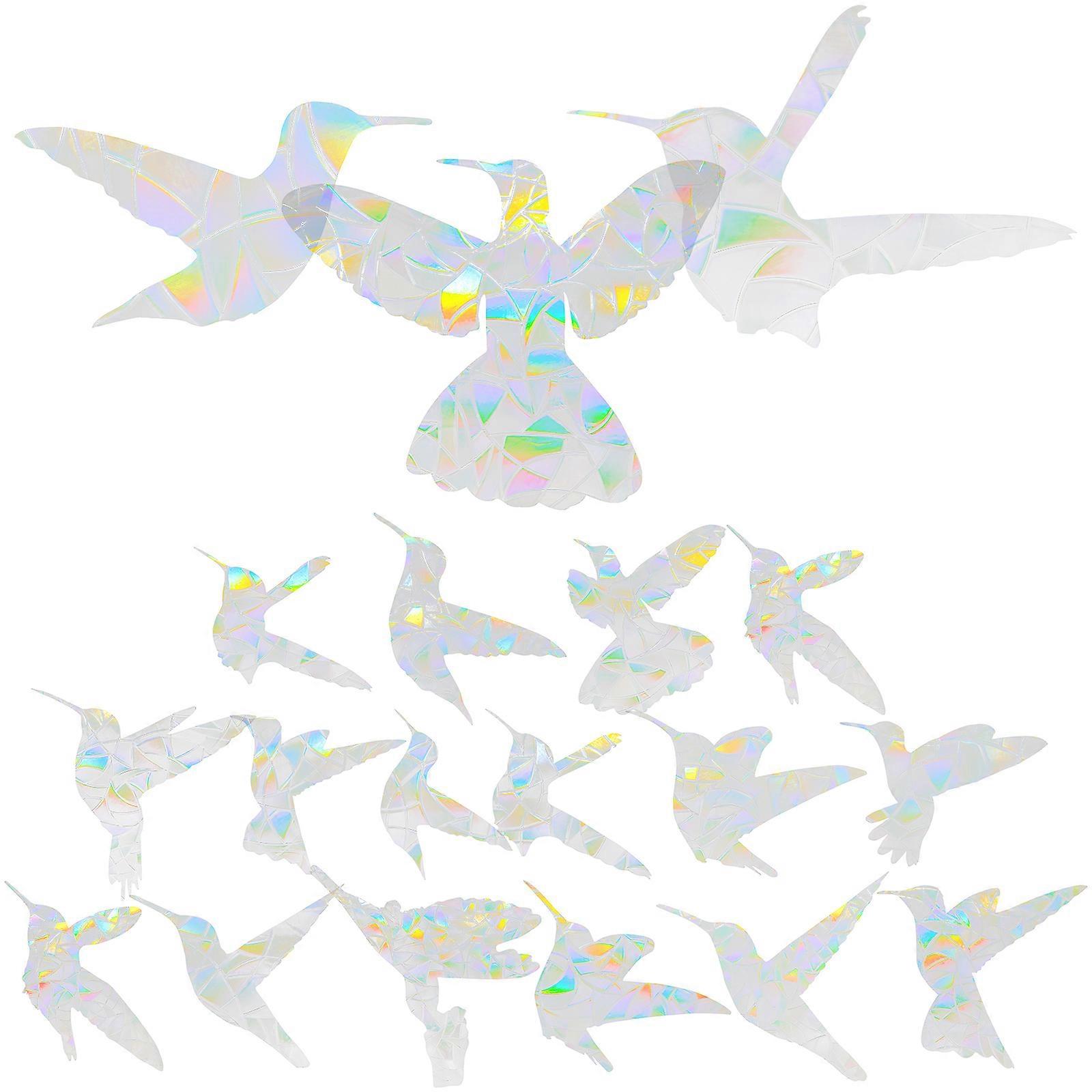 Bird Decals For Window Hummingbird Window Clings Homeowners Decorative Static Cling Design Assorted Color 30.00X20.00X0.10CM 1 Set