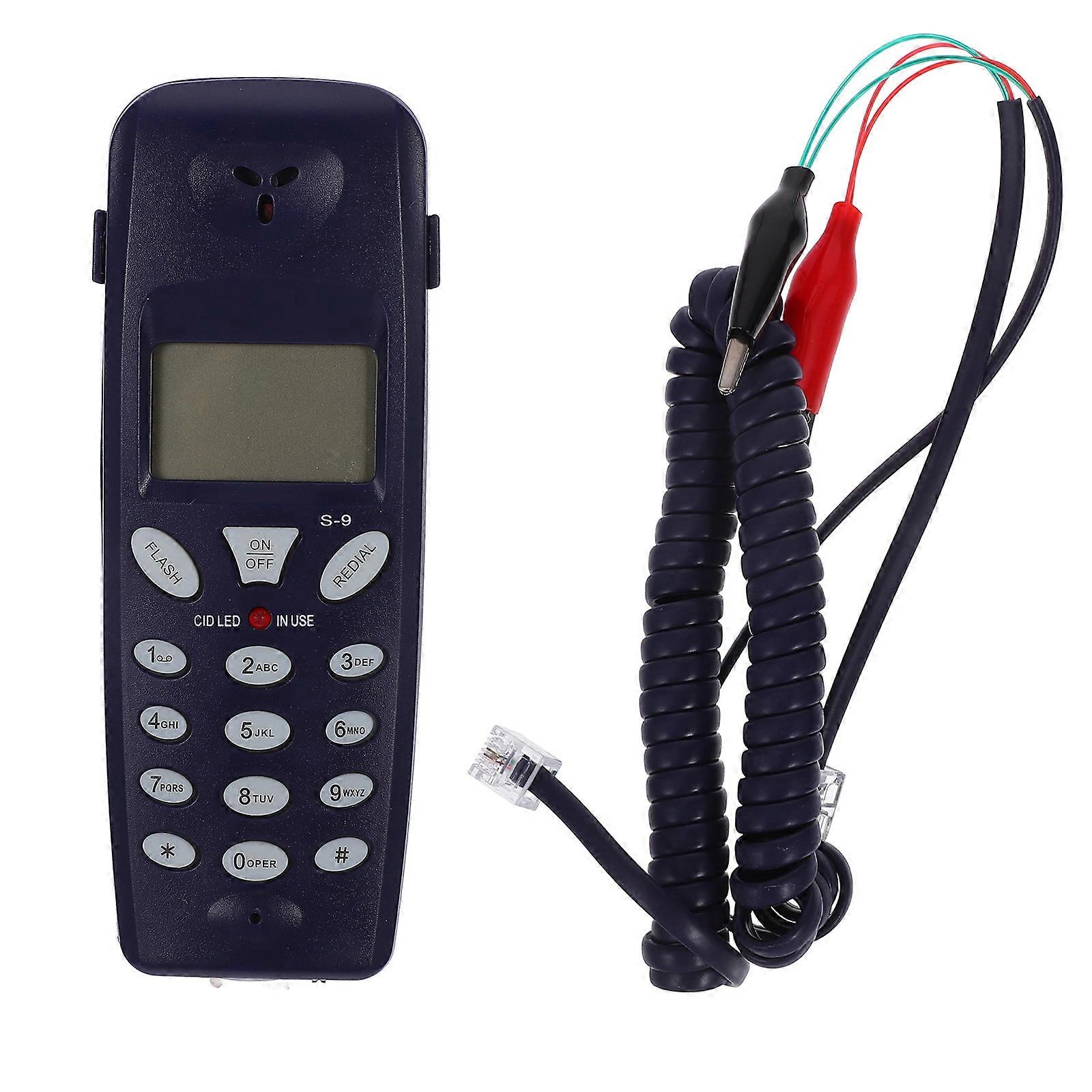 Corded Phone Lcd Display Landline Phone Ringer Volume Desktop Telephone Portable Phone Tester For Office Use 1Pcs