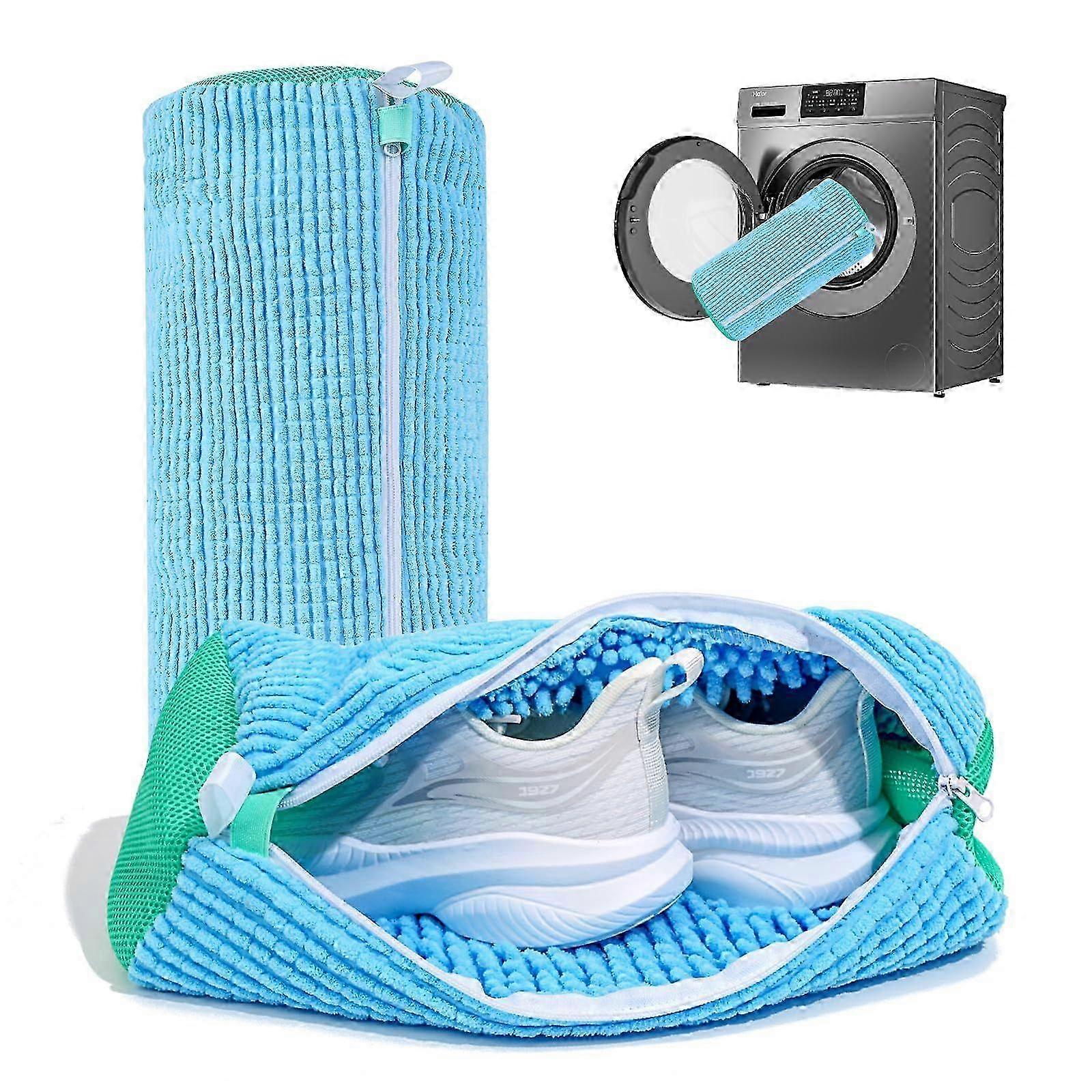 Çamaşır Yıkama ve Kurutma Makinesi için Yeniden Kullanılabilir Ayakkabı Çantaları - 2 Paket Leke Tutmaz Spor Ayakkabı ve Tenis Temizleme Çantaları (Sarı)