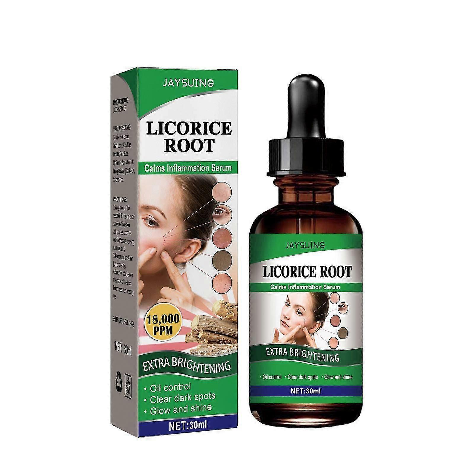 Glycyrrhiza مصل الوجه، الوجه حب الشباب إصلاح وتفتيح، ترطيب وتحلية المياه، الخطوط الدقيقة والرواسب السوداء 30ml