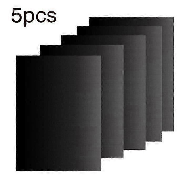 Set of 5 Non-Stick BBQ & Oven Baking Mats - Reusable 40cm x 33cm Sheets for Easy Grilling & Baking Cleanup
