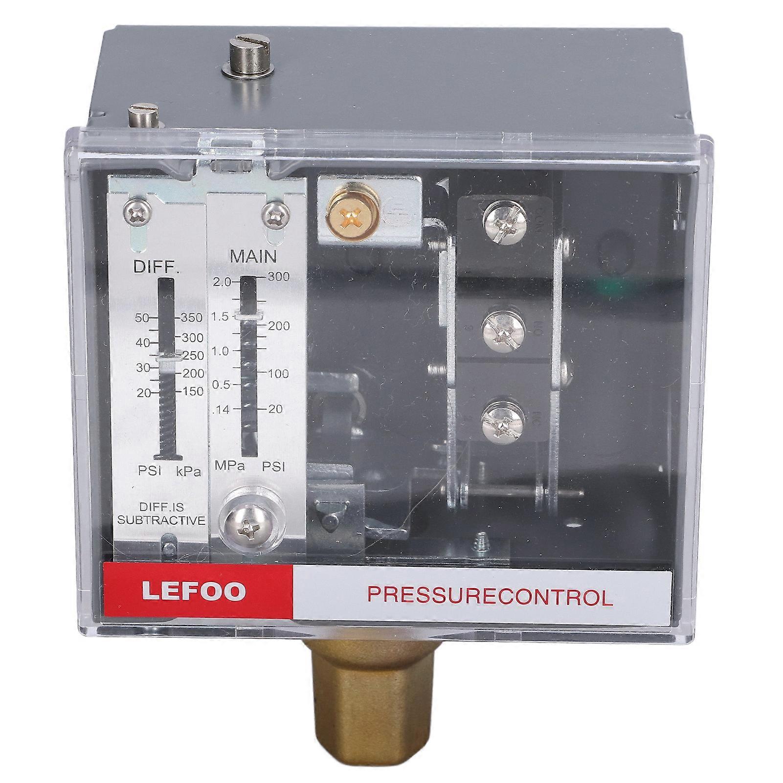 LEFOO LF56 Pressure Switch Adjustable Pressure Controller for Liquid and Steam NPT1/4‑18 SPDT