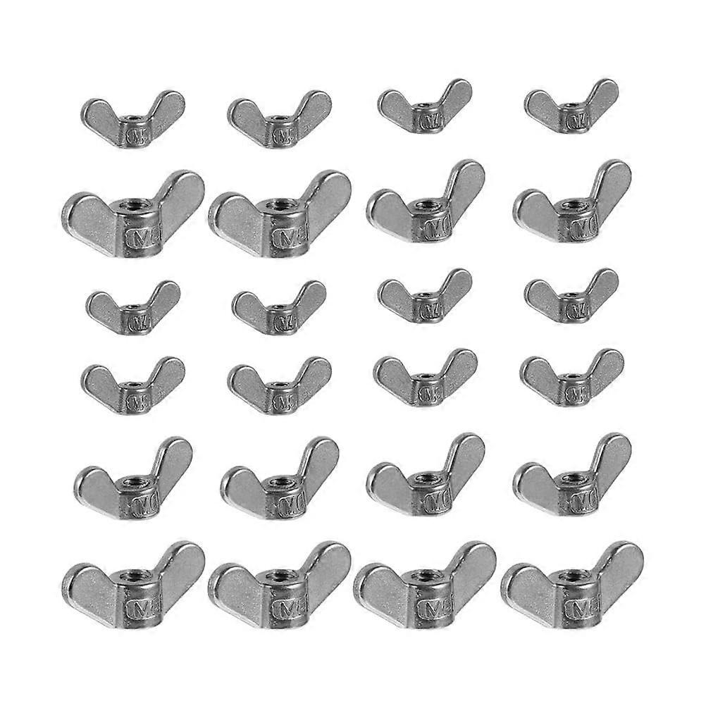 24-Piece Stainless Steel Wing Nut Hardware Set, Threaded Fasteners 3.8X1.6CM, Compatible with Machines and Electronics