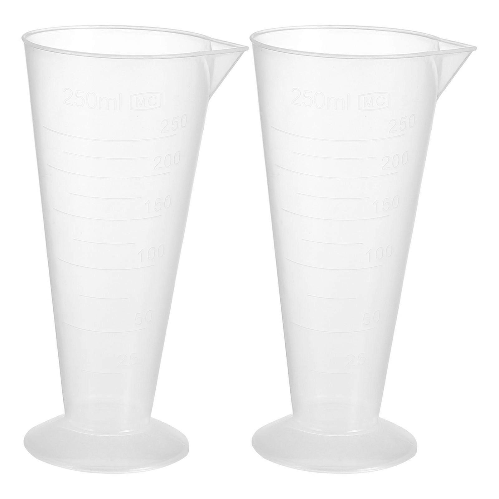 Plastic Measuring Cups with Clear Scales for Accurate Measurements in Cooking Use White 250 ML
