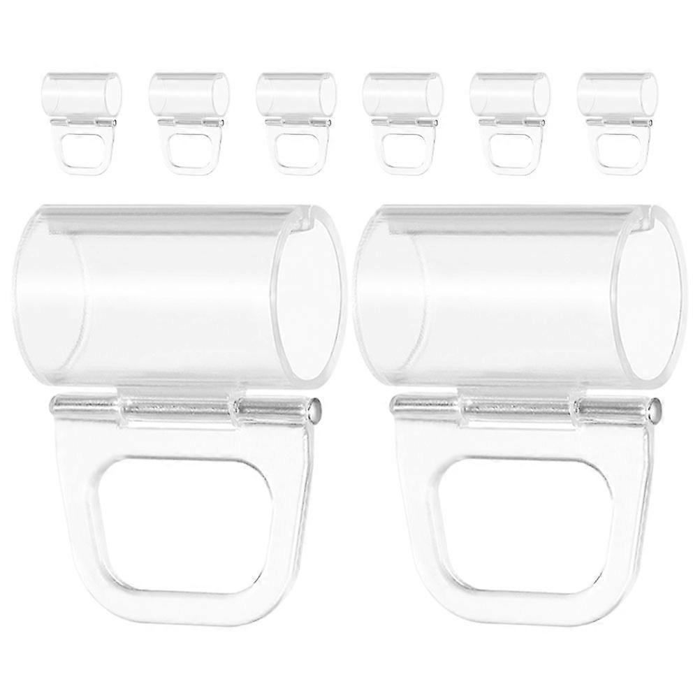 8pcs Sturdy Roller Blind Pull Handles & Mounting Clamps for Pleated Blinds – Secure Fit, Reliable Support, Easy Operation, Multifunctional Curtain
