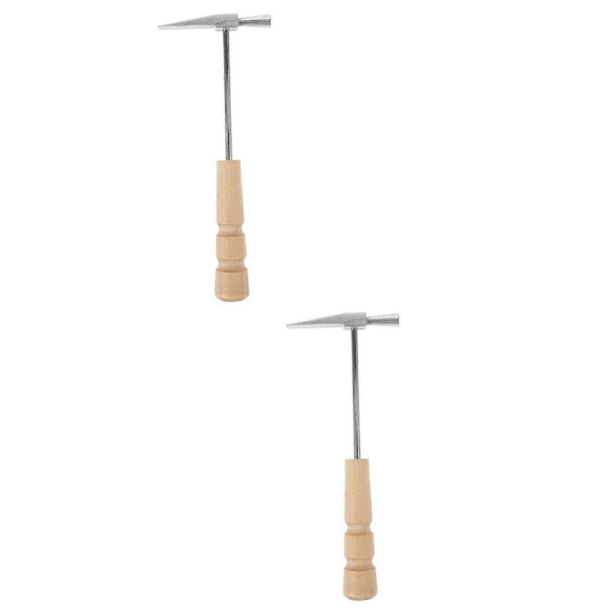 Kalimba Tuning Hammer Pack of 2 Long-Handle Silver Tuning Hammer for Thumb Piano Instrument Tool 15.5 x 6.5 x 2 cm