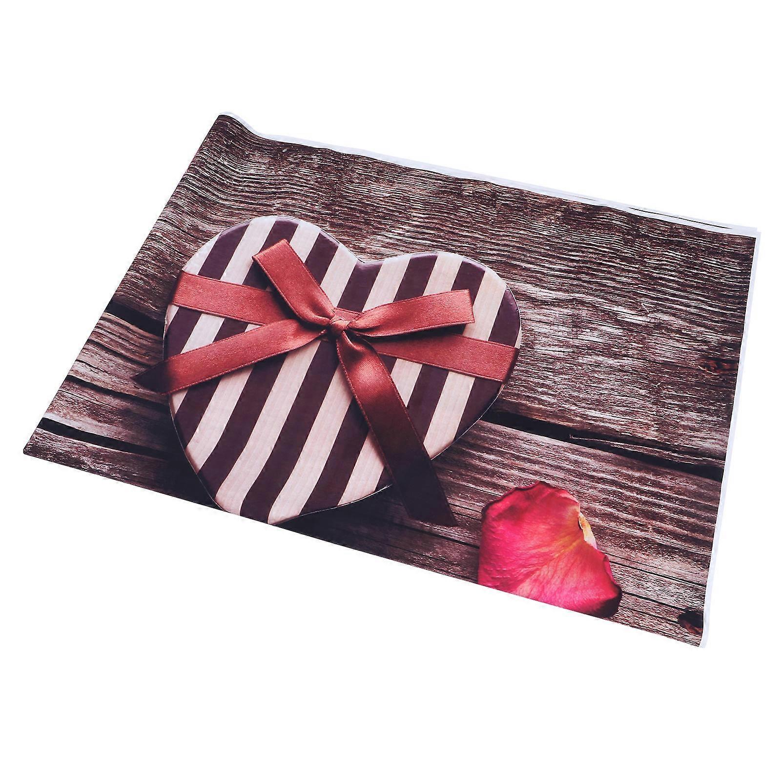 Sevgililer Günü Fotoğrafçılığı Arka Plan Bezi Dikdörtgen Şekil Kahve Rengi Yırtılmaya Dayanıklı Hafif Dekorasyon 1 Adet