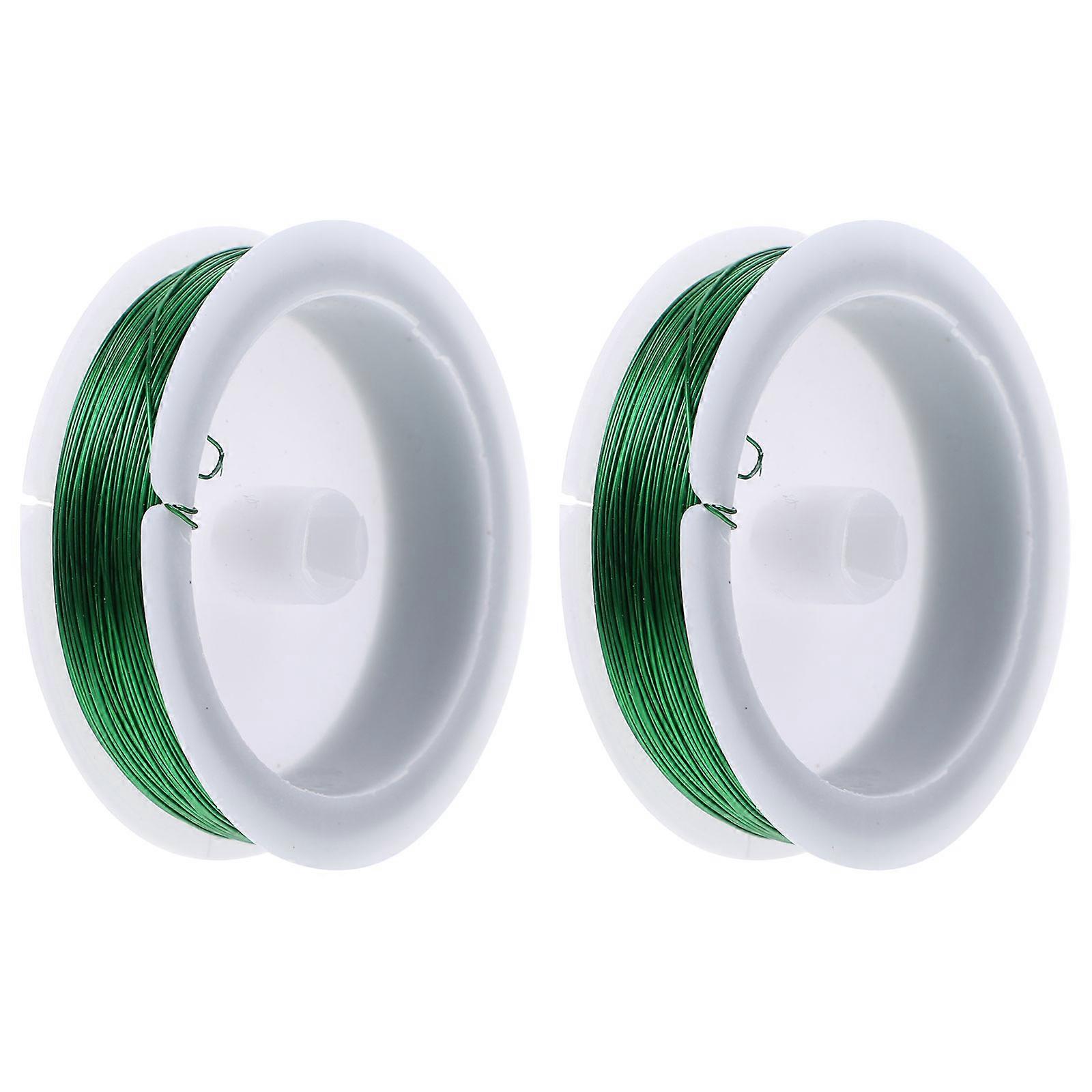 2 Rolls Artificial Flower Stem DIY Wires for Craft Jewelry Practical Handmade Colored Wire