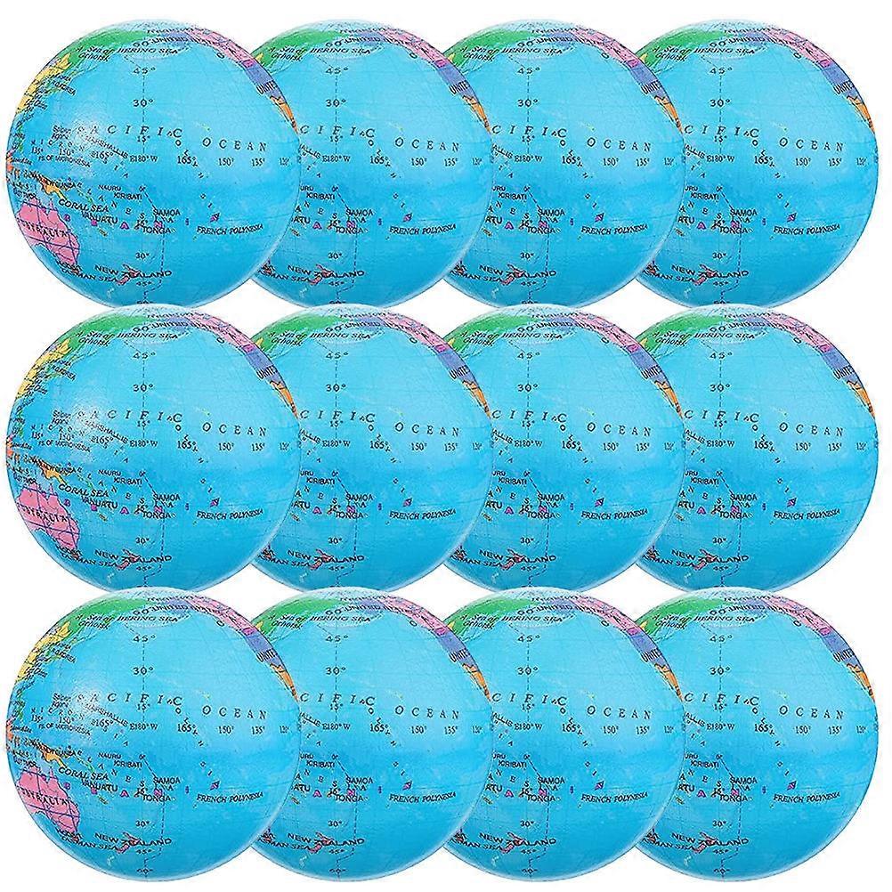 Squeeze Toys Globe Stress Balls Funny Kid Toys Stress Relief Concentration Aid 12Pcs