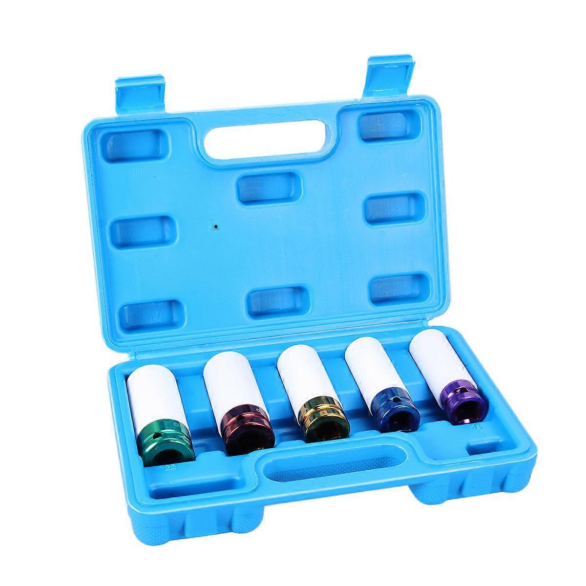Nut Remover Set Wheel Lock Removal Socket Vehicle Maintenance 5Pcs Metal