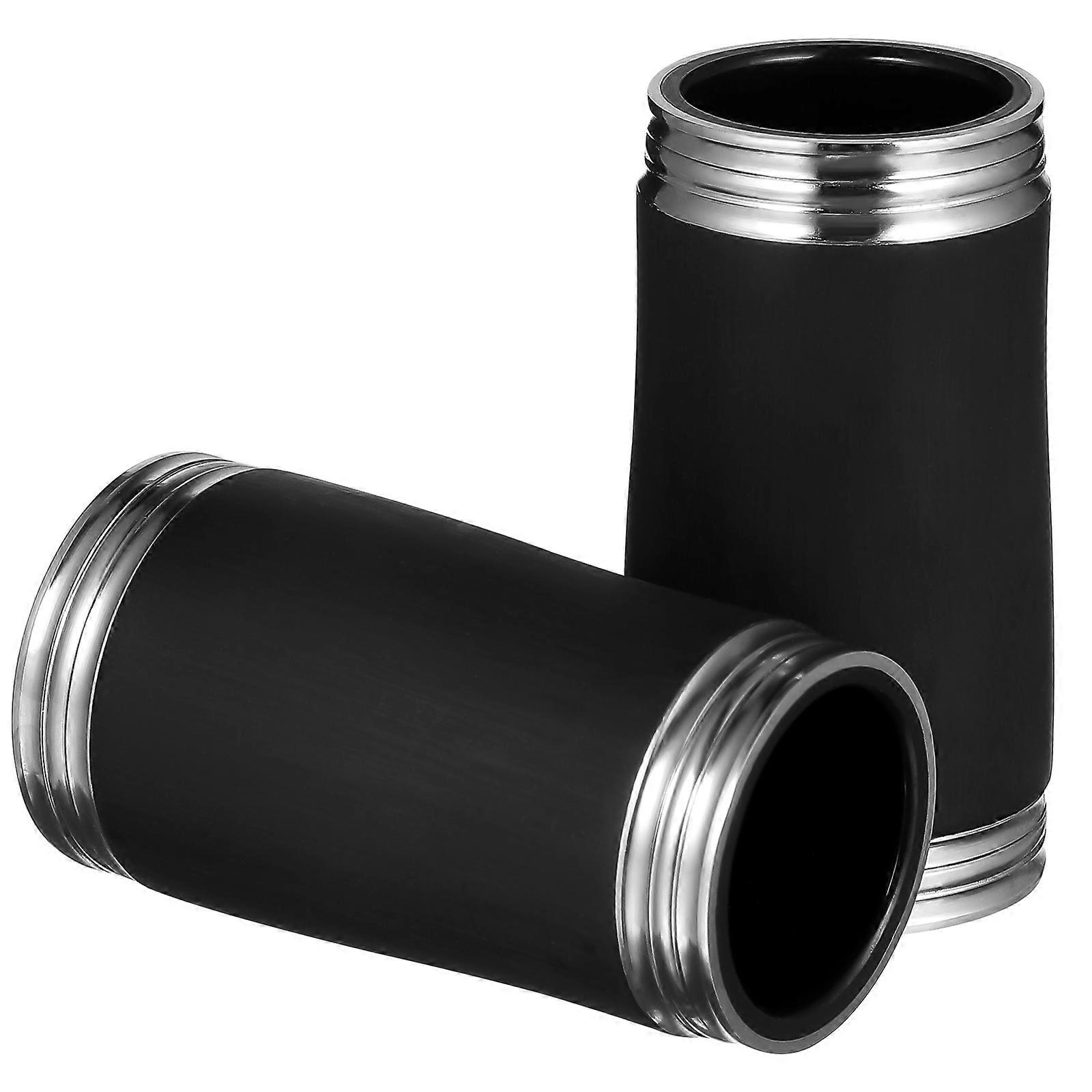 B Flat Clarinet Metal Two-Section Tube Replacement Part Elegant and Rich Sound Beginners Professionals 2Set