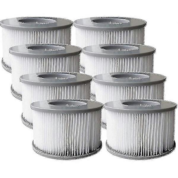 8 premium replacement filter cartridges for MSpa hot tubs and spas.