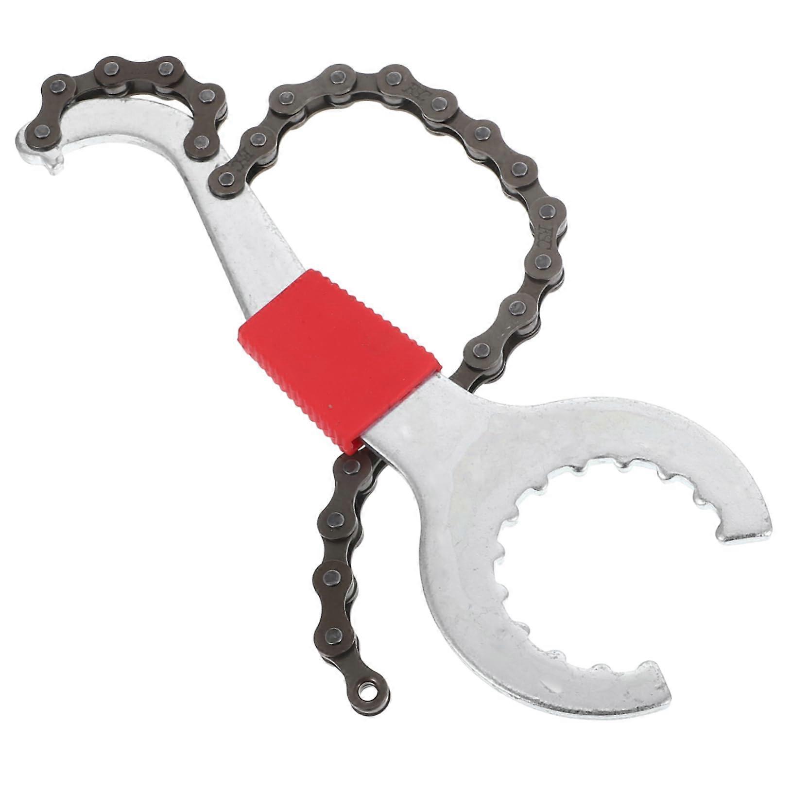 Bicycle Repair Tool - All-In-One Multifunctional Bike Tool With Chain Key For Flywheel Removal Portable