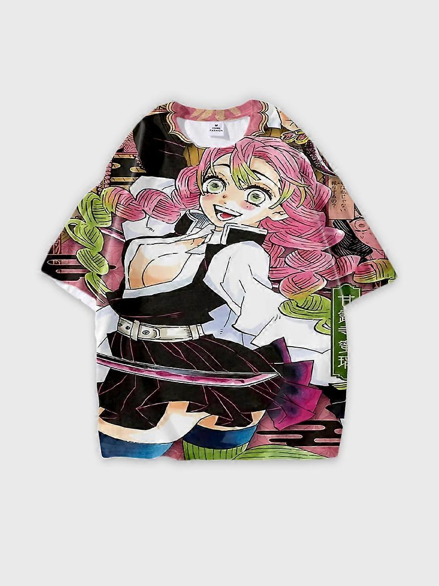 T-shirt round neck Character Pattern loose short sleeve P652