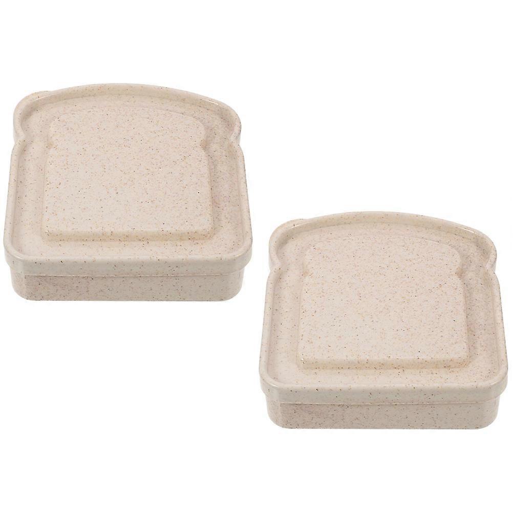 Sandwich Holder in Light Brown for Storing Food with Easy Sealing 2 Pieces