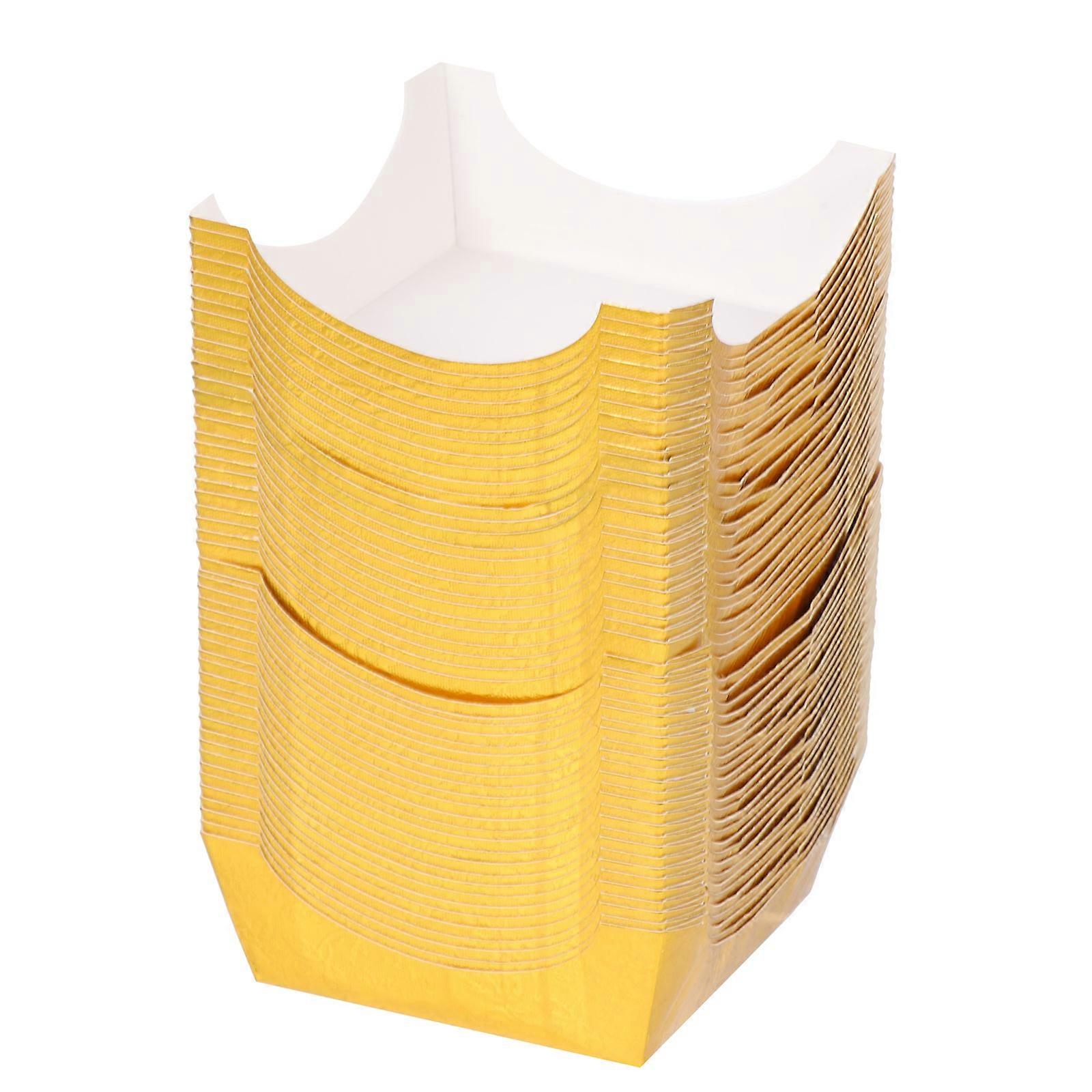 Square Cake Liners 100Pcs Disposable Paper Cups Convenient For General Users Offering High Resistance To Oil And Water