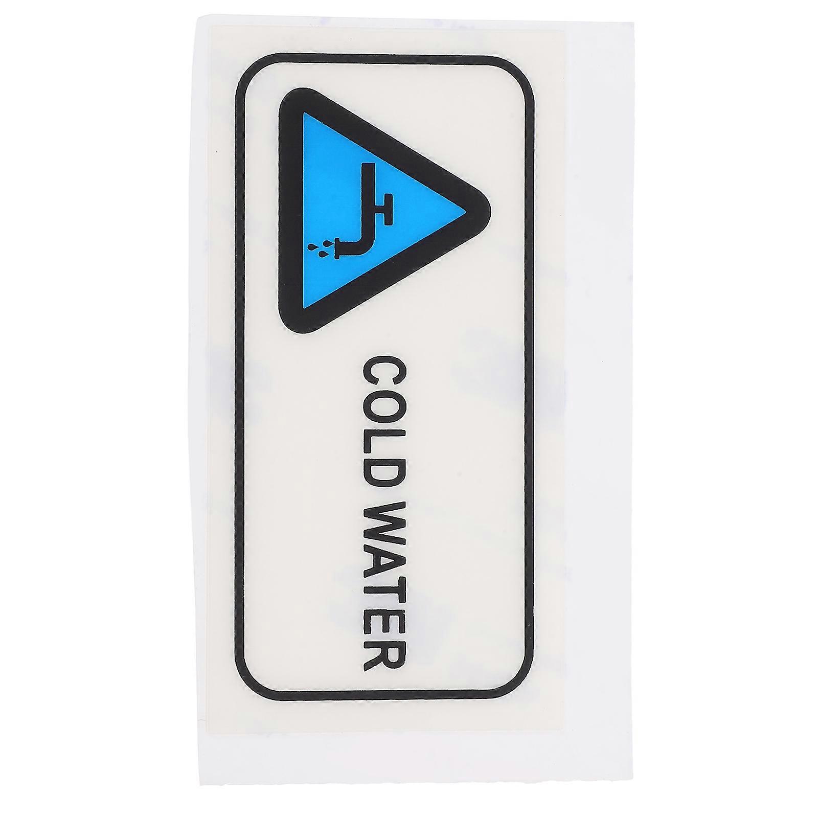 Here's a refined and professional description for a **Cold Water Safety Label / Self Adhesive Sticker** suitable for industrial, commercial, and