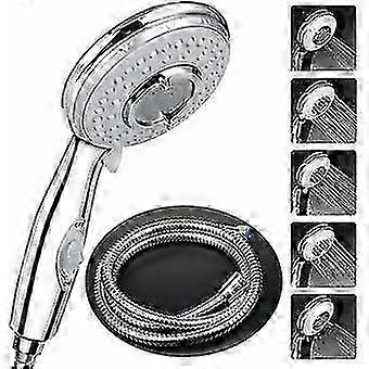 2025 Shower Head + 2m Flexible Shower Hose, Shower Head with Hose, 5 Water Saving Modes and On/Off Button, High Pressure Handheld Shower Head good