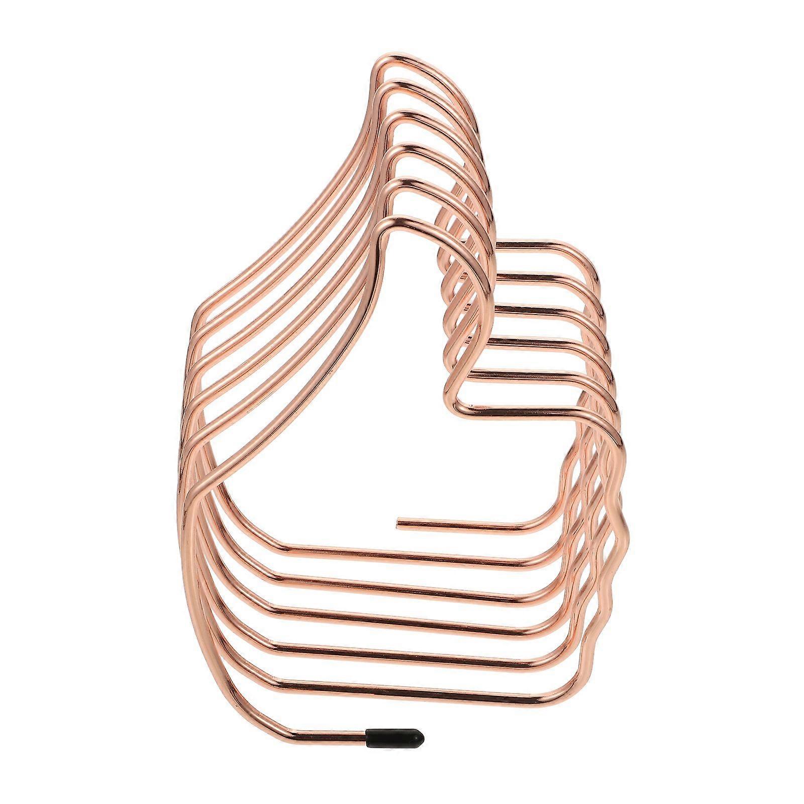 1個調整可能なブックエンドブックエンドスタンドホルダーサムシェイプブックラック(ローズゴールド)