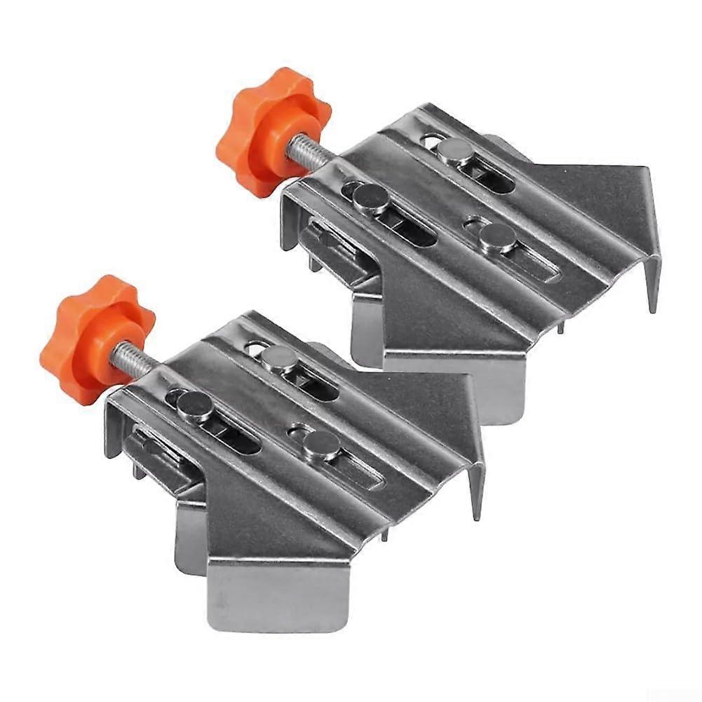 Rightangle splicing clamp, 2 pieces, stainless steel, 90degree corner clamps, 90° rightangle clamps, for precise corner alignment (open) Open