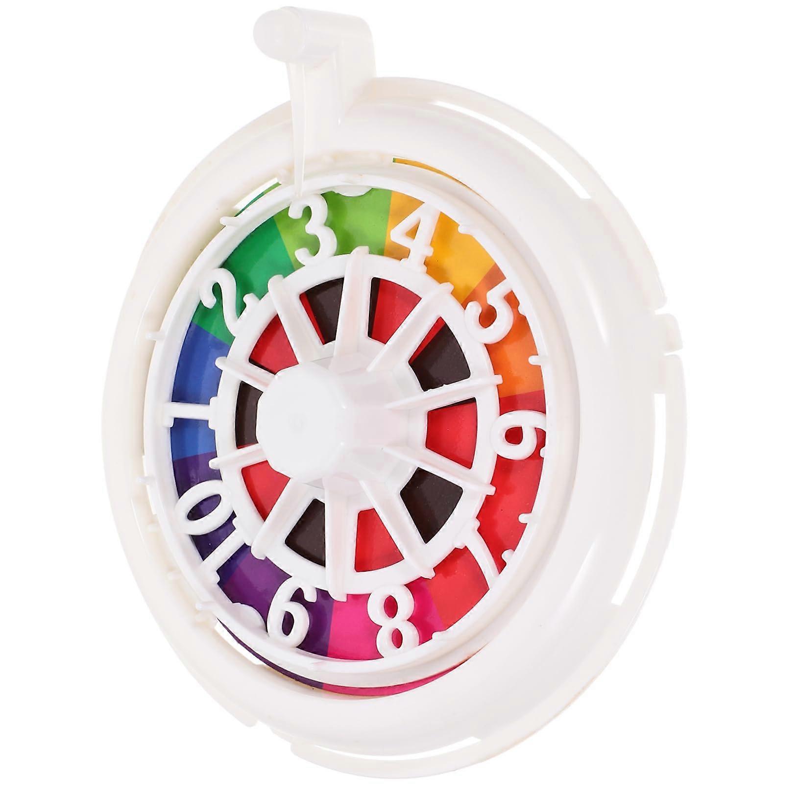 Game Turntable Poker Table Wheel - Spinning Shot Roulette Drinking Game in White Plastic for Bar, Fidget Play, Poker Prop