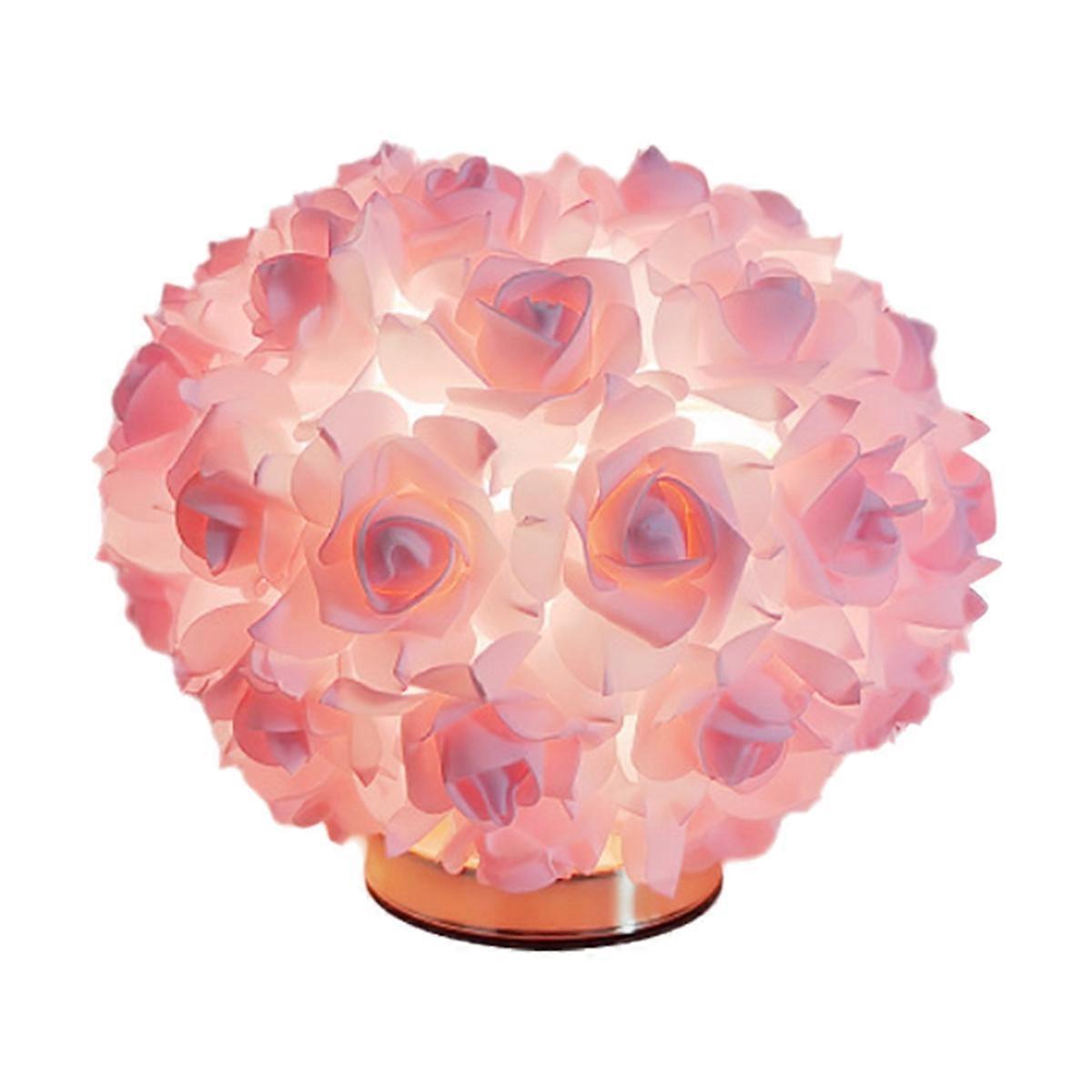 Nordic Rose Flower Bouquet Table Lamp Bedside Night Light US Plug
