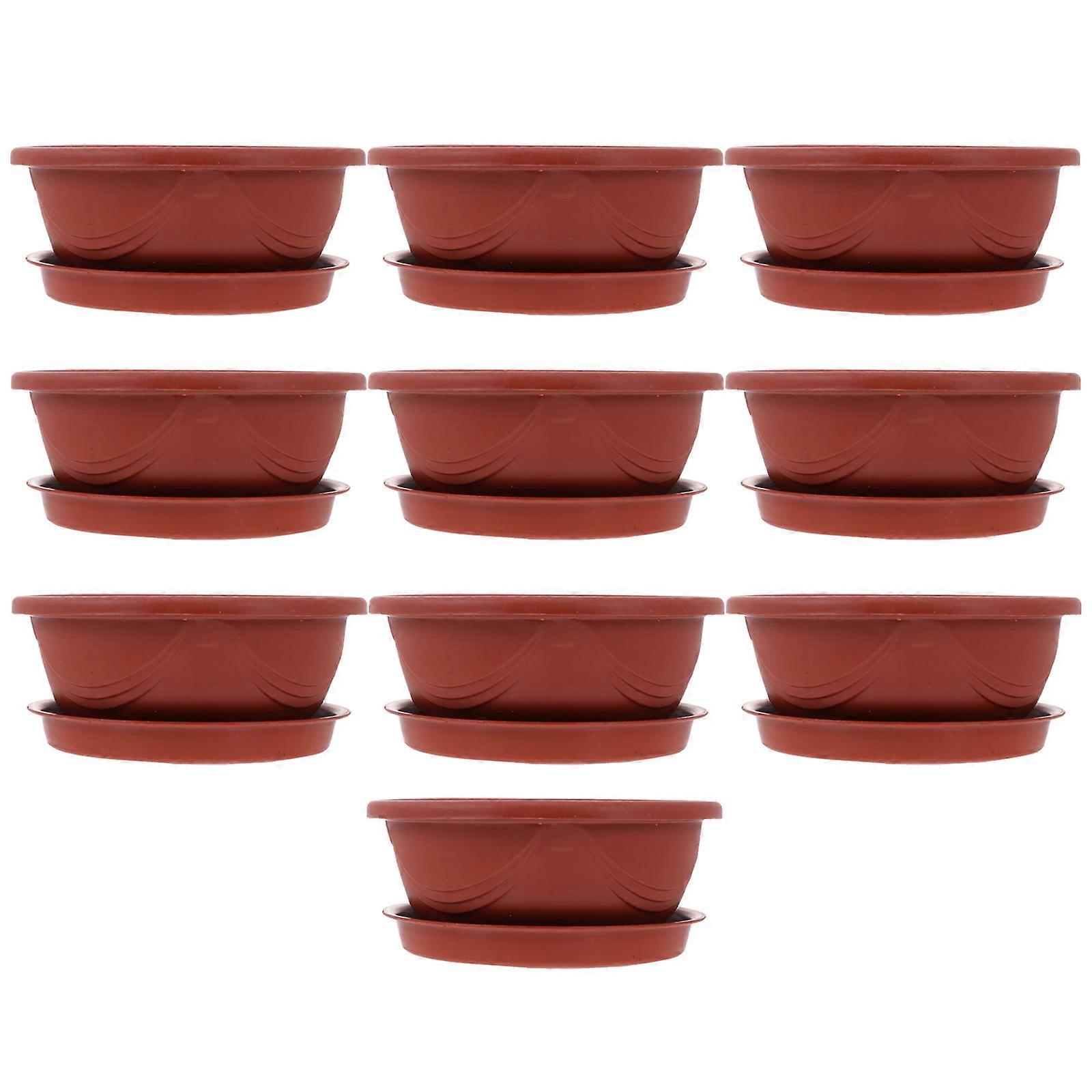 Nursery Pots For Plants 10Sets Home Flower Pots Color Durable Plastic Material Perfect For Use