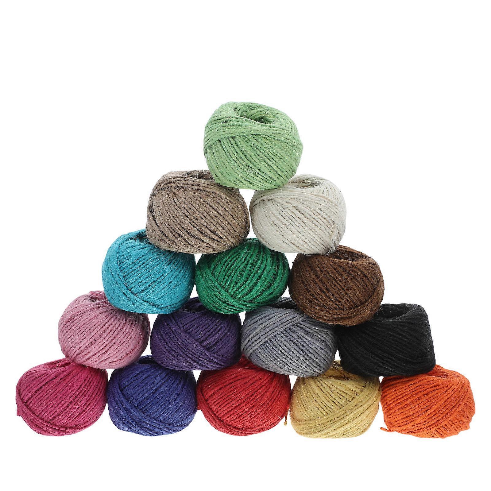 15pcs Colorful Jute String Twine for DIY Crafts, Knitting, Sewing – Strong & Vibrant for Macramé & Creative Projects
