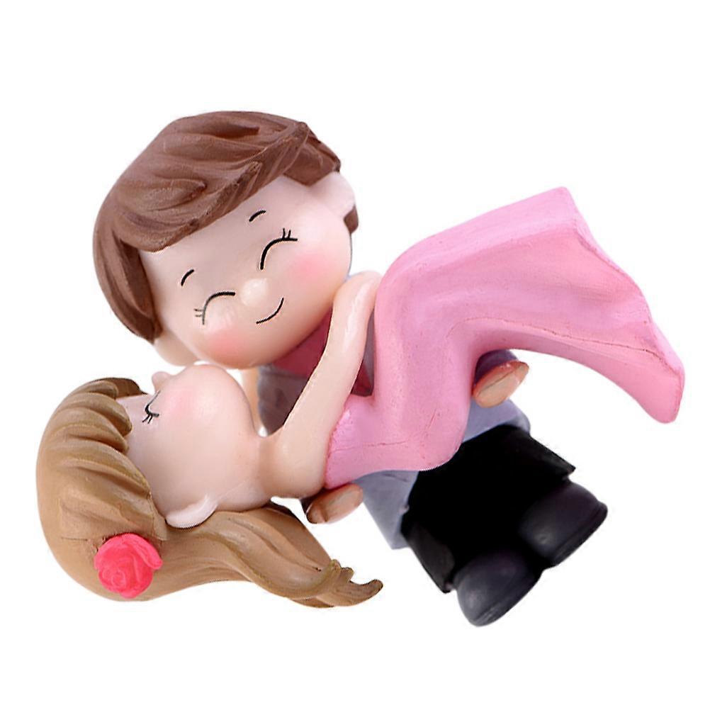 Romantic Couple Figurine Cake Topper Ideal For Wedding Occasions With Unique Design In Assorted Color - 1Pcs