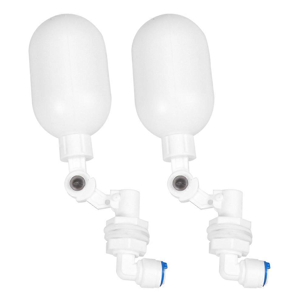 Water Filter Float Ball Valve Water Level Controller for Aquariums & Livestock Drinking Bowls White Plastic