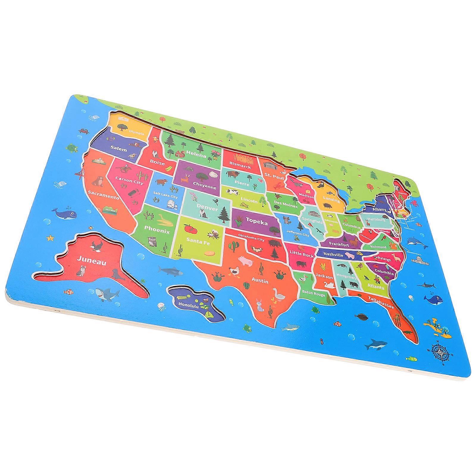Educational USA States Floor Puzzle for Kids   Interactive Geography Jigsaw for Preschoolers, Language Development and Fun Learning