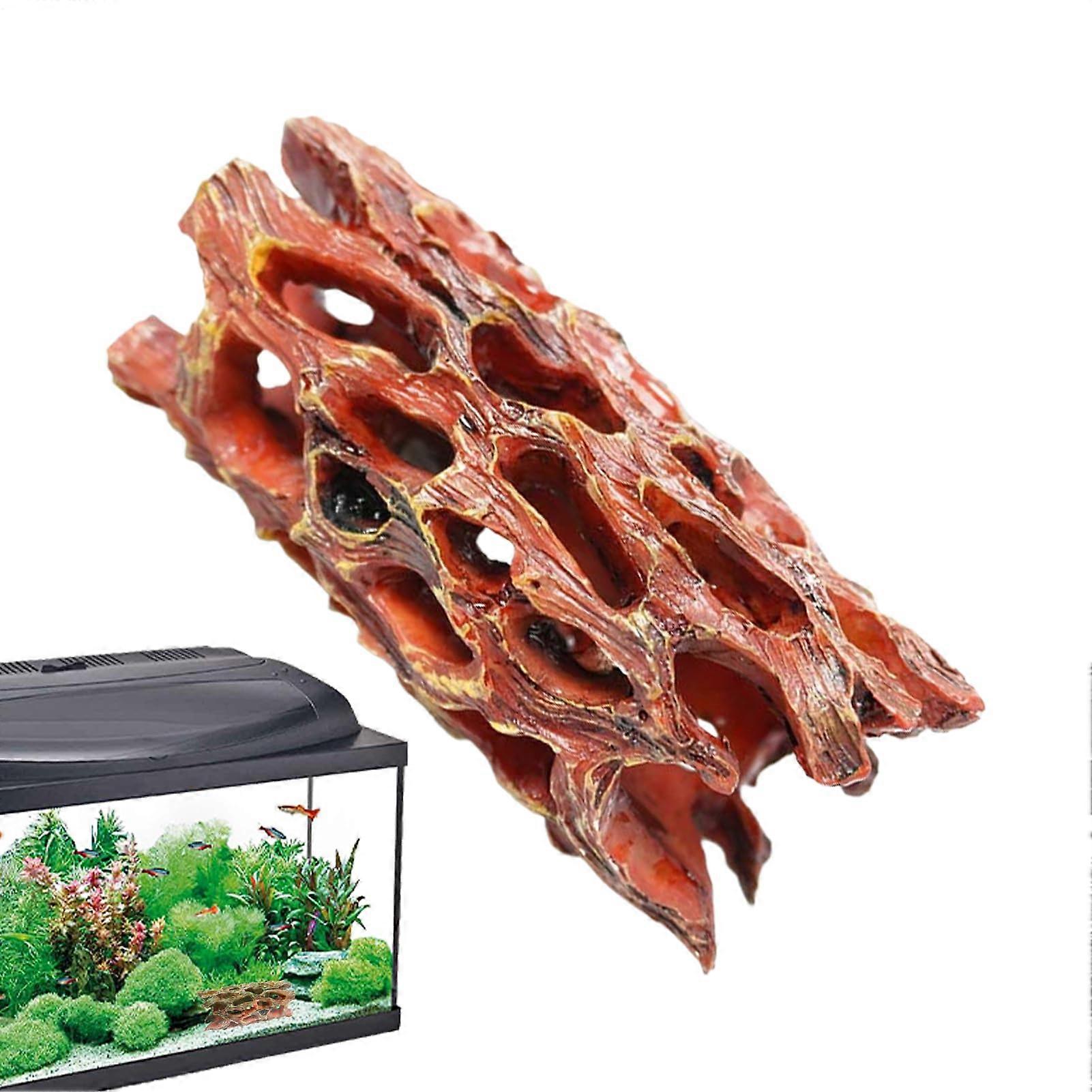 Cave Aquarium Sleeping Tunnel Natural Resin Shrimp Breeding Hide for Betta Fish Rest and Aquarium Decor
