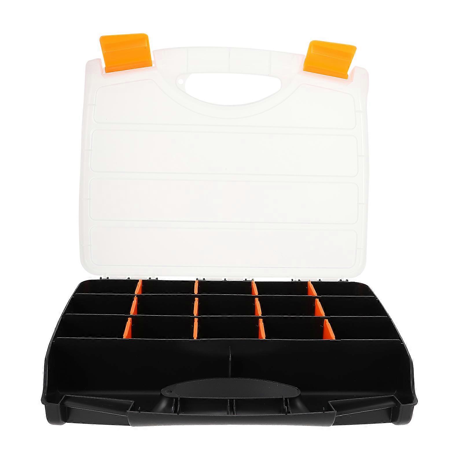 Multi-Grid Storage Box 1Pack Practical Design For Households Transparent Plastic Small Items Storage