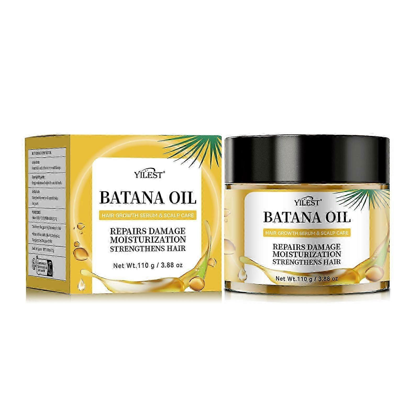 髪の成長と頭皮のケアのためのバタナオイルは、傷んだ髪の保湿剤、コンディショナーに栄養を与え、抜け毛を防ぎ、厚さを高め、光沢を与えます