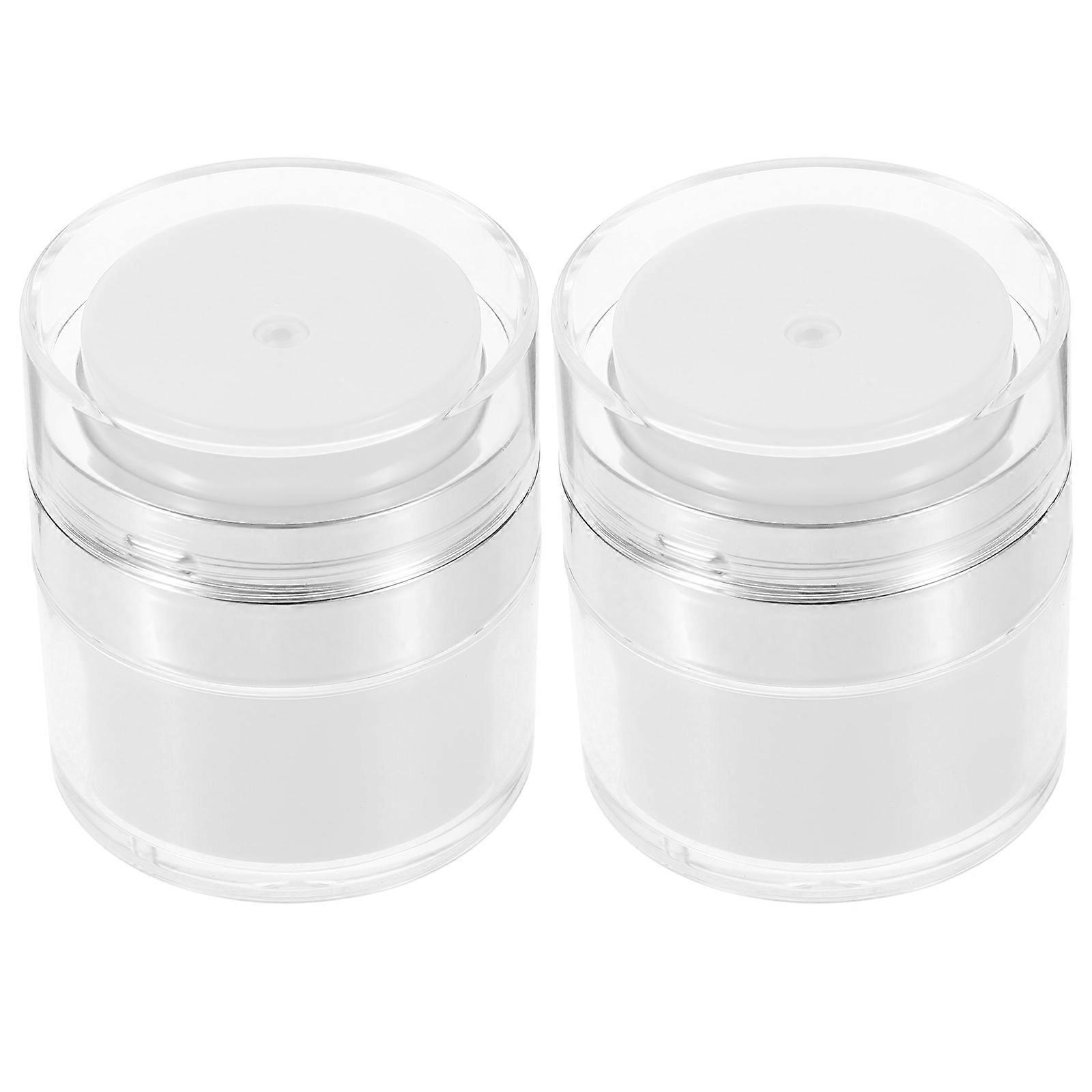 Travel Jars for Cream 2Pcs Transparent Plastic Containers with Leak-Proof Lid for Storage