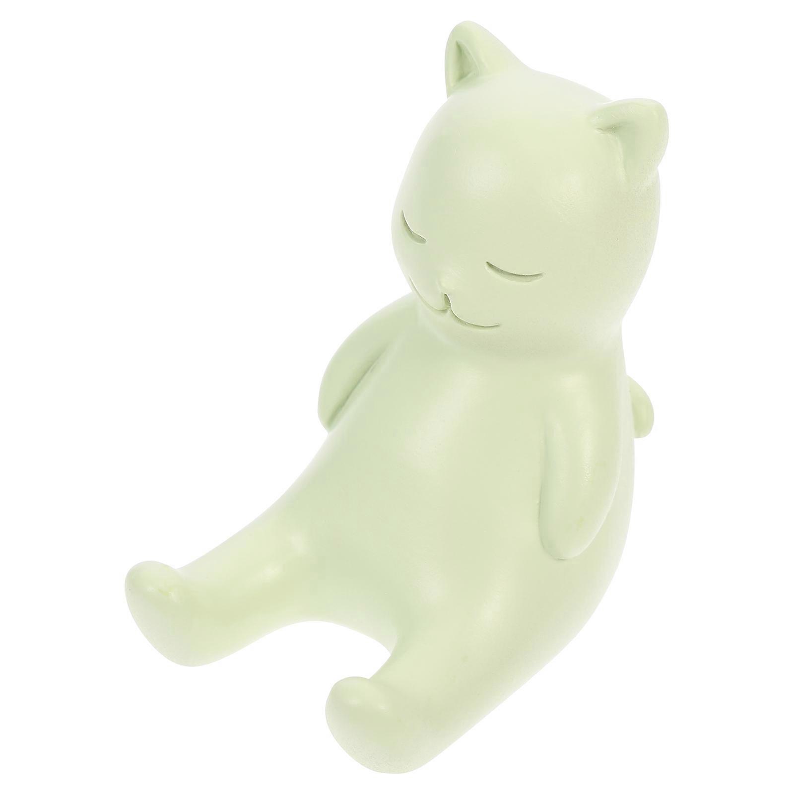 Cute Resin Cat Phone Holder Desktop Stand Durable Mobile Bracket for Watching