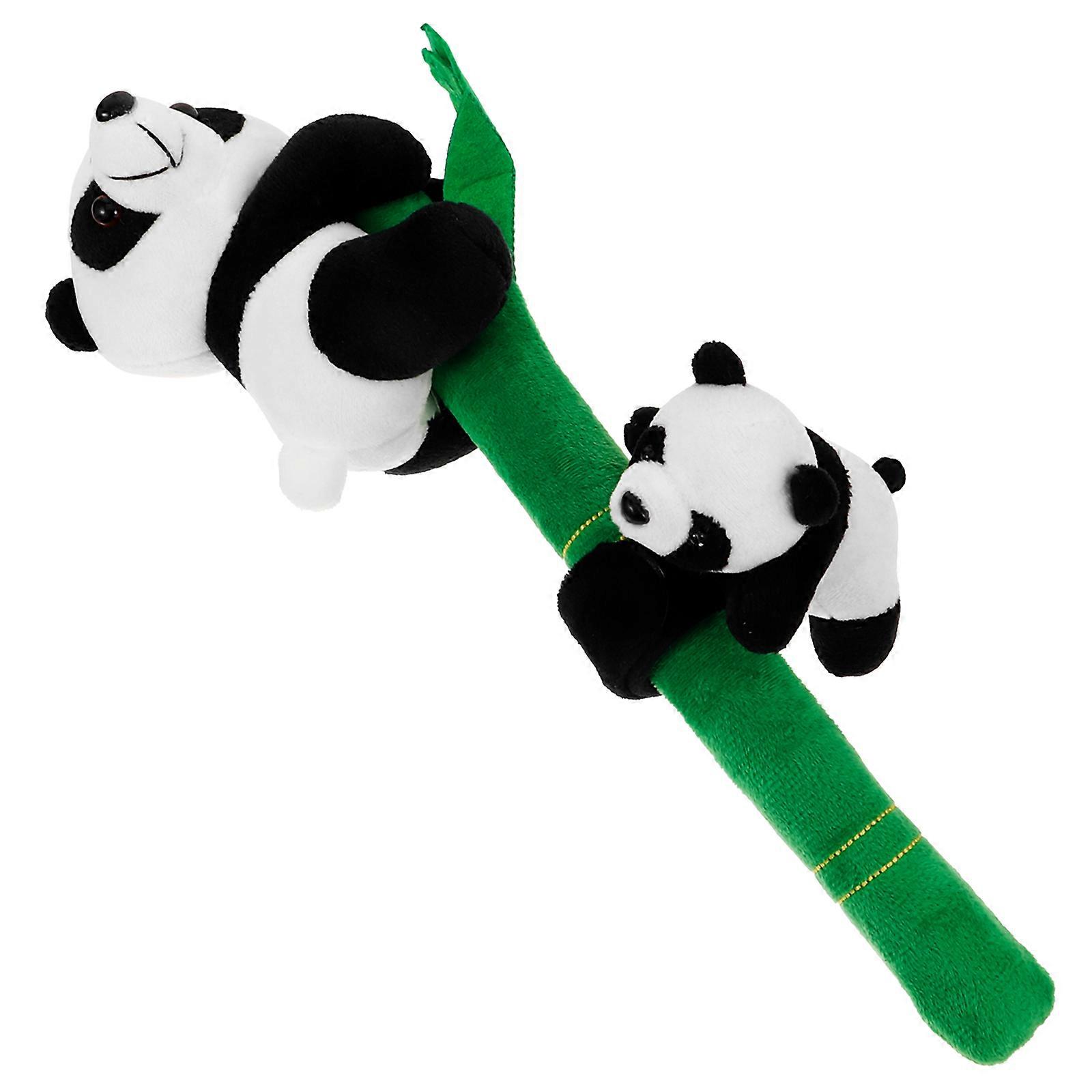 Stuffed Panda Snap Bracelet Decorative Cute Animal Accessory 2Pcs