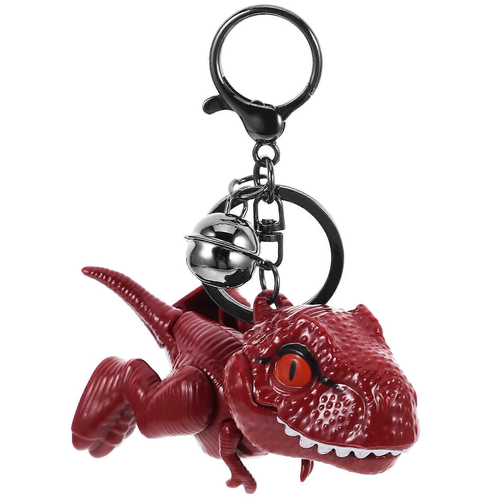 Cute Dinosaur Keychain Cartoon Animal Keyring Durable Design for Adults Fun Backpack Accessory Birthdays Special Occasions