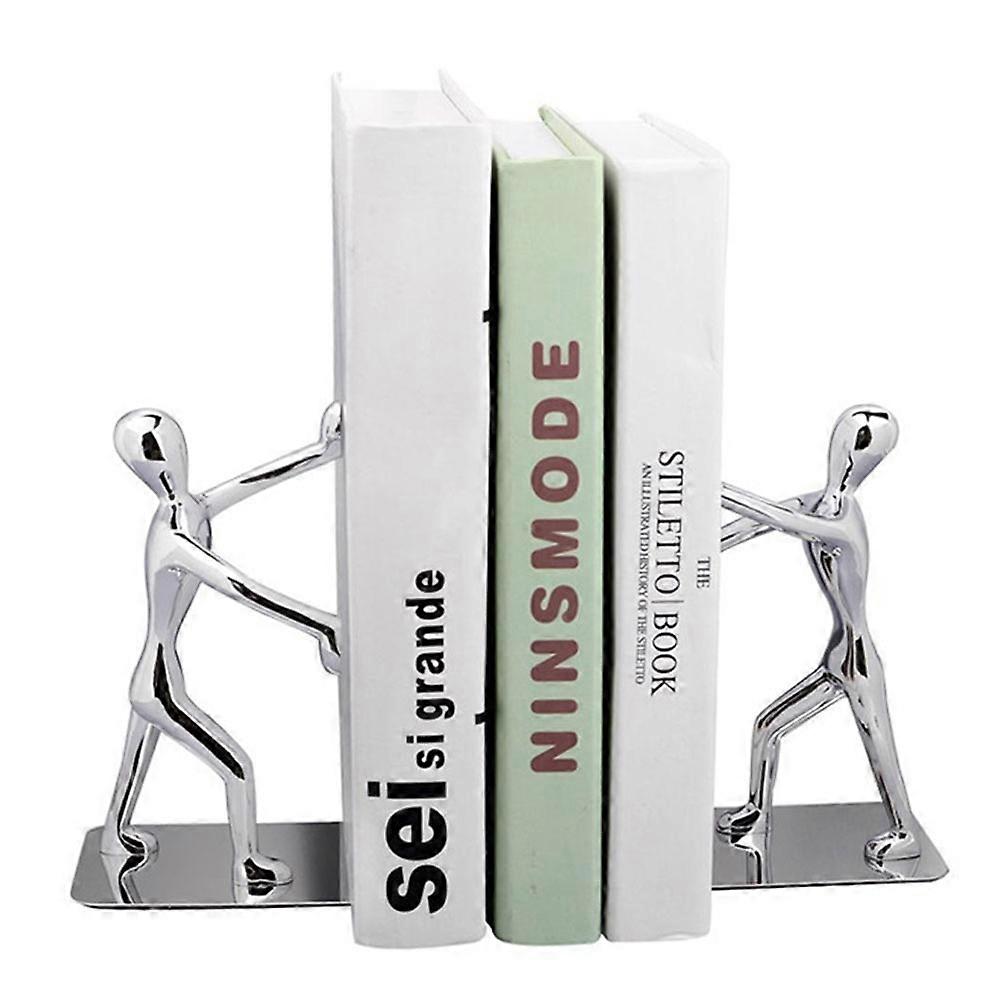 Creative Bookends 2Pcs Heavy Duty Nonskid Decoration For Books DVDs Magazines Featuring Kung Fu Shape Perfect For Any Room