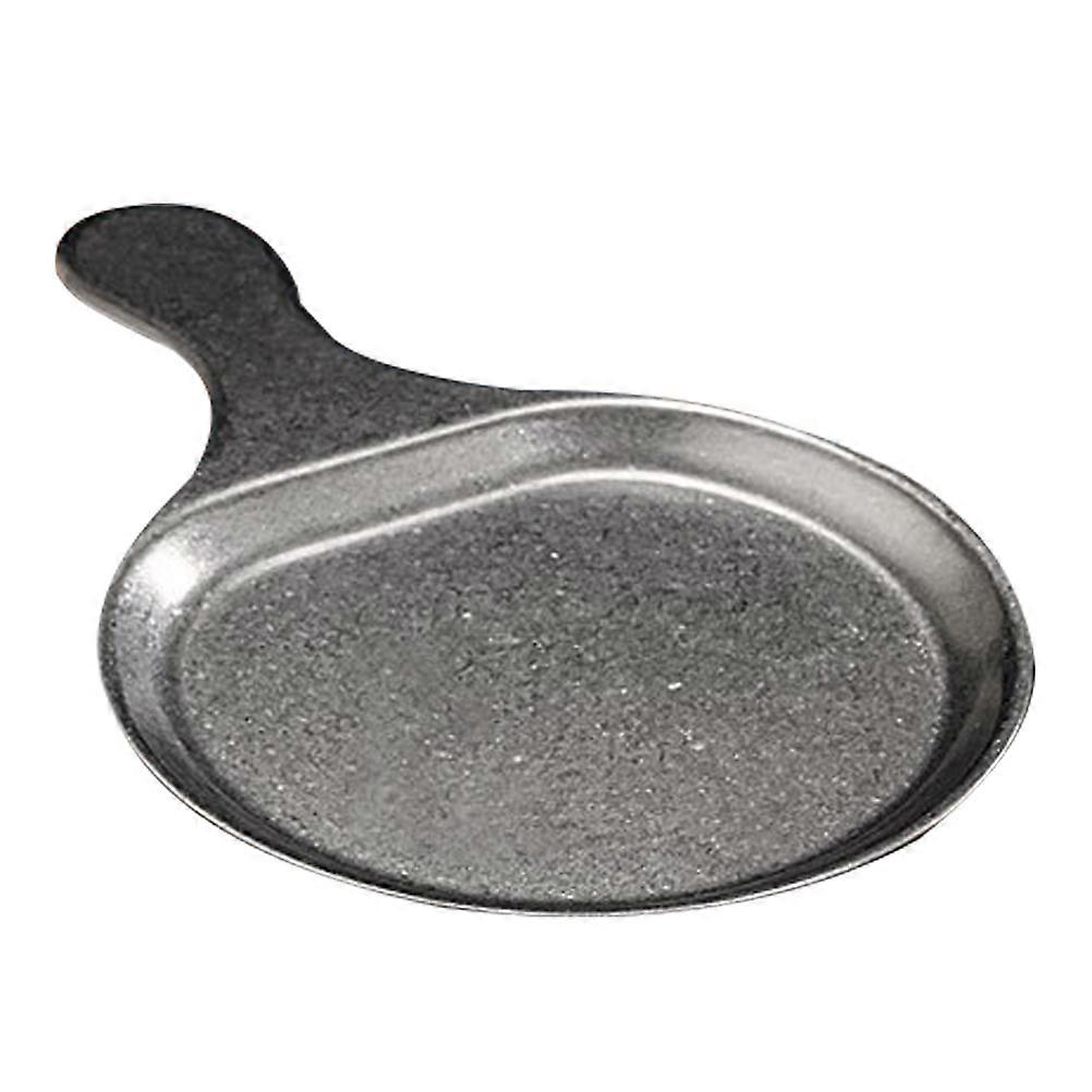 Stainless Steel Serving Griddle with Handle BBQ Pan Fajita Plate Non Stick Crepe and Fried Egg Plate 2pcs for Toaster Oven