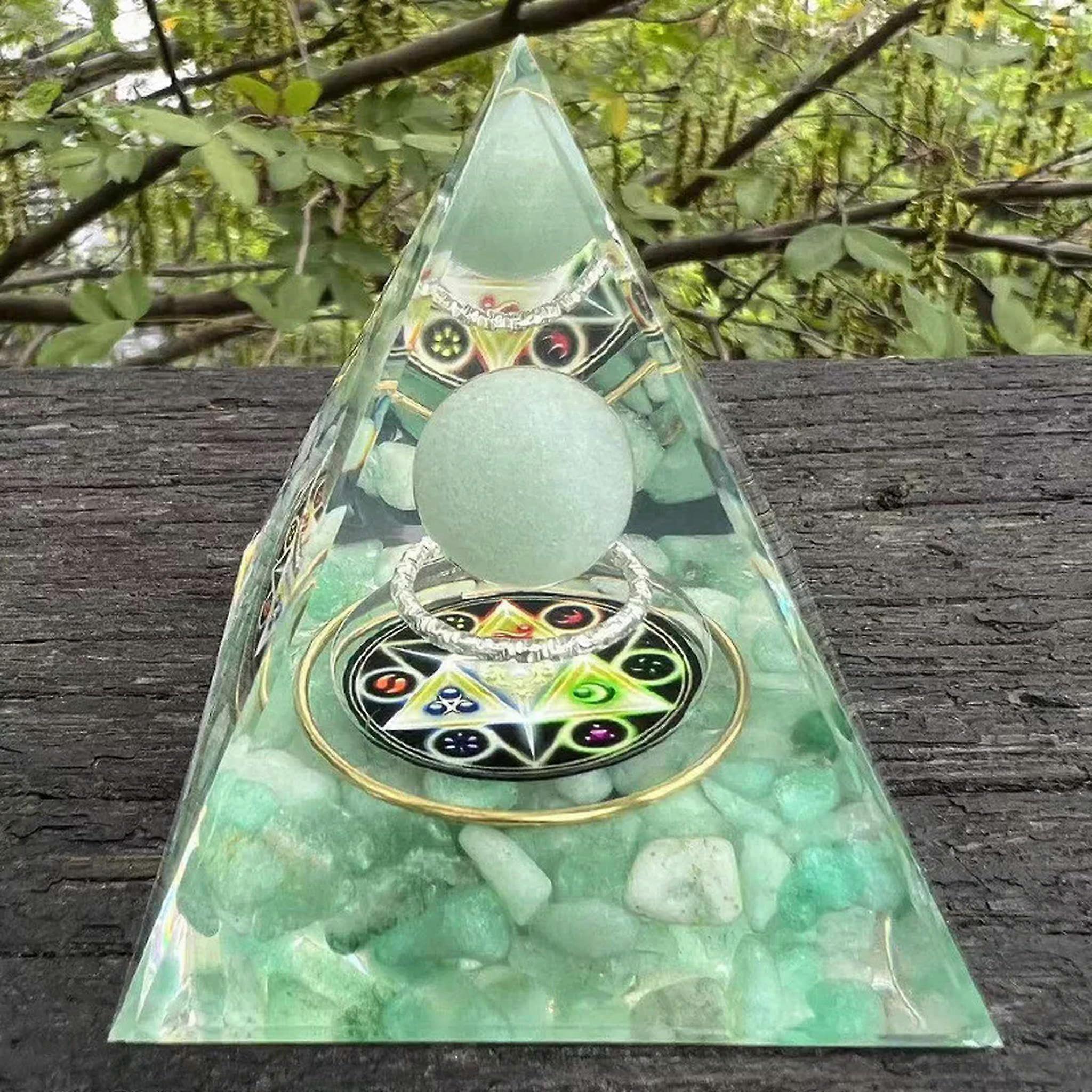 Green Aventurine Sphere Pyramid Aventurine Orgone Pyramid