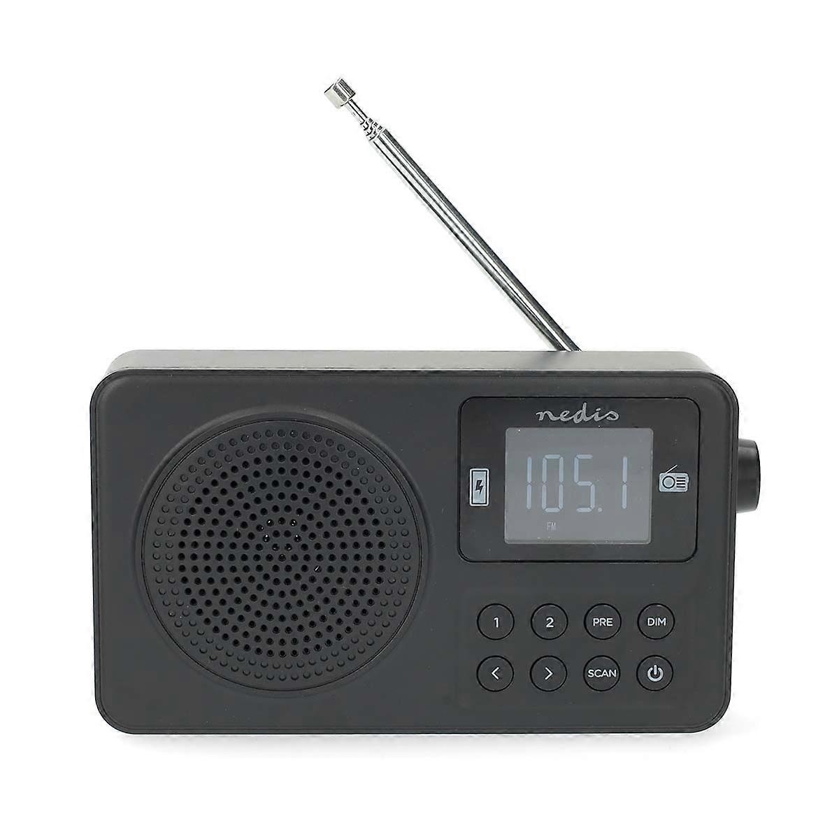 FM-radio | Bärbar design | FM | Accu Powered / USB Powered | Digital | 2 W | Skärmstorlek: 1,77" | S