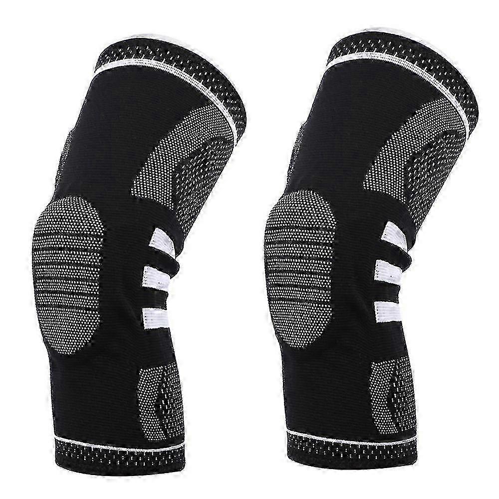 2025 2-piece Knee Pad, Knee Joint Compression Sleeve Support With Patellar Gel Pad And Side Spring Stabilizer